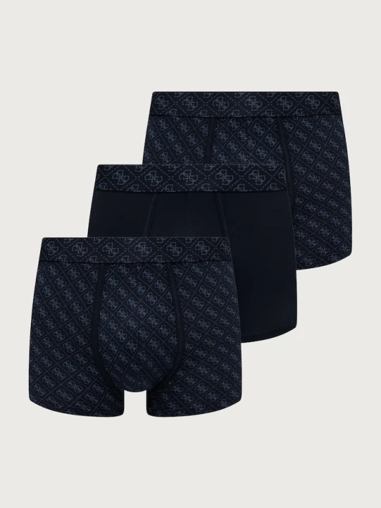 Zdjęcie produktu Guess bokserki dopasowane męskie bawełniane z elastanem 3-pack granatowy