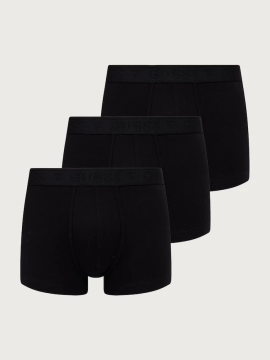 Zdjęcie produktu Guess bokserki dopasowane męskie bawełniane z elastanem HERO 3-pack czarny