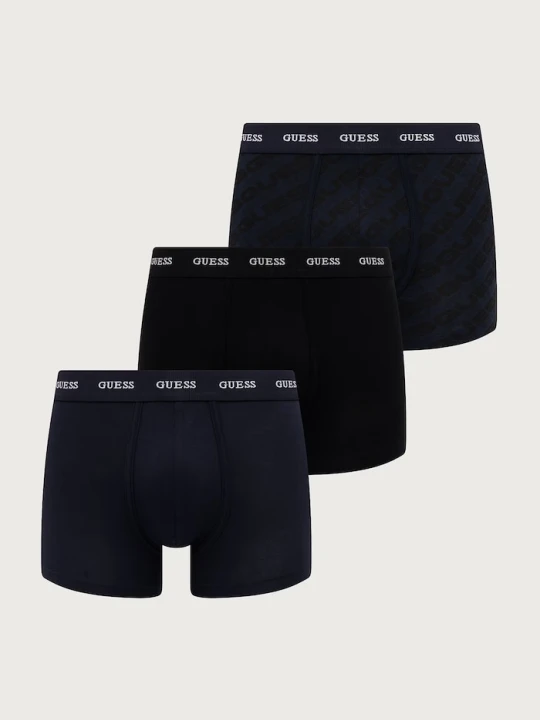 Zdjęcie produktu Guess bokserki dopasowane męskie bawełniane z elastanem JOE 3-pack czarny