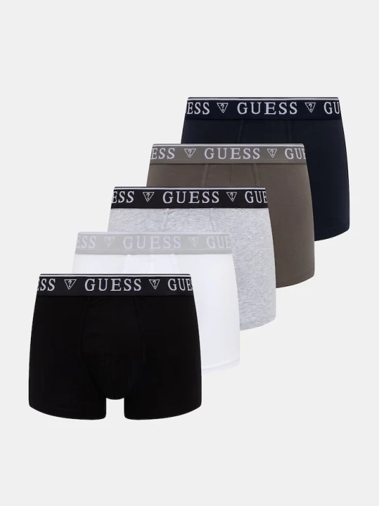 Zdjęcie produktu Guess bokserki męskie bawełniane z elastanem 5-pack czarny