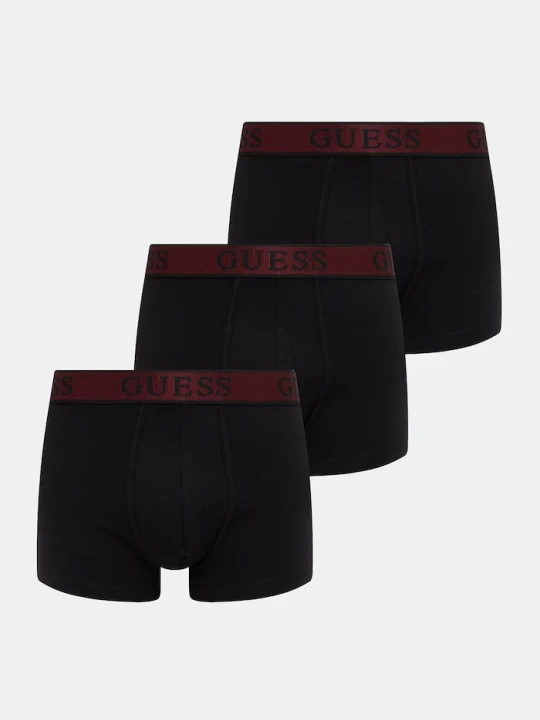 Zdjęcie produktu Guess bokserki męskie bawełniane z elastanem JOE 3-pack czarny