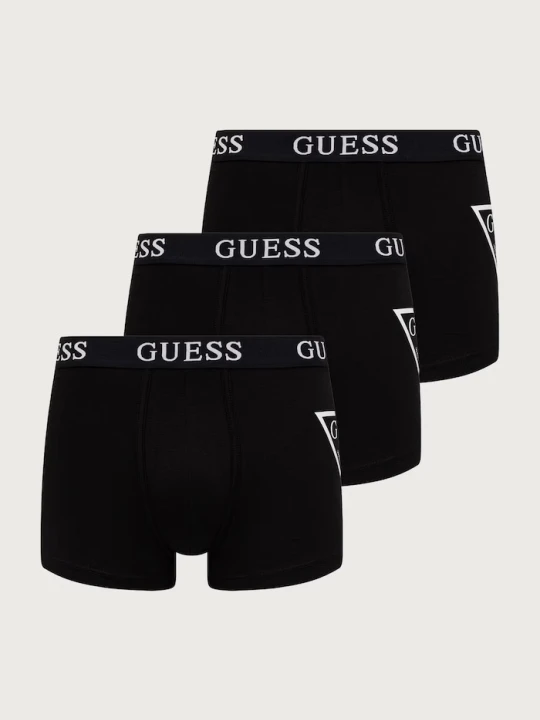 Zdjęcie produktu Guess bokserki męskie z bawełną 3-pack czarny