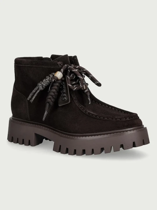 Zdjęcie produktu Guess botki damskie zamszowe FARDINA brązowy