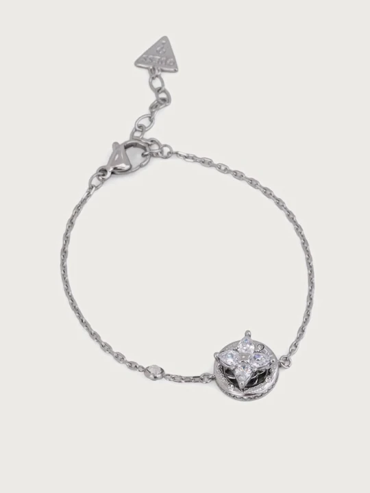 Zdjęcie produktu Guess bransoletka damska ze stali nierdzewnej SPINNING BLOOM srebrny