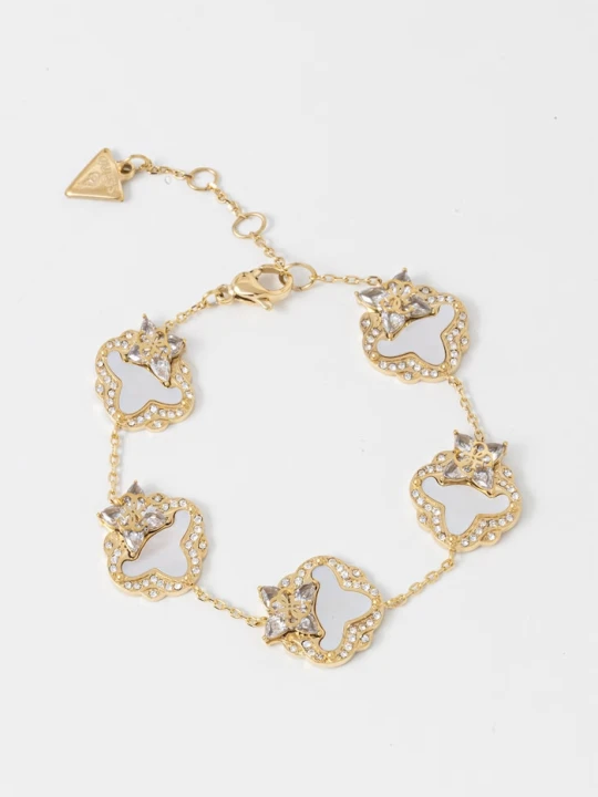 Zdjęcie produktu Guess bransoletka damska ze stali nierdzewnej WILD FLOWER złoty