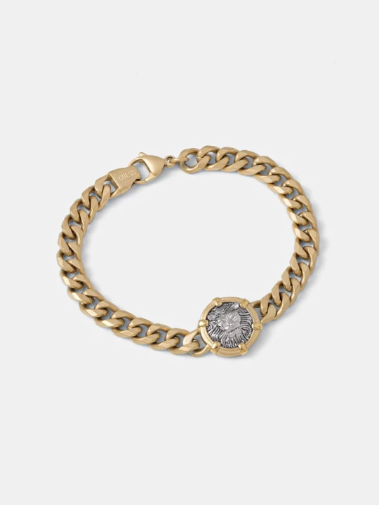 Zdjęcie produktu Guess bransoletka męska LION LEGACY złoty