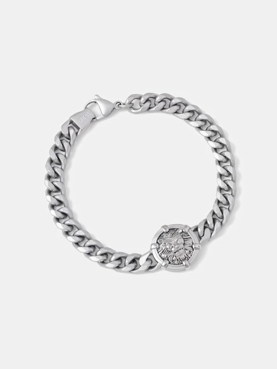 Zdjęcie produktu Guess bransoletka męska LION LEGACY srebrny
