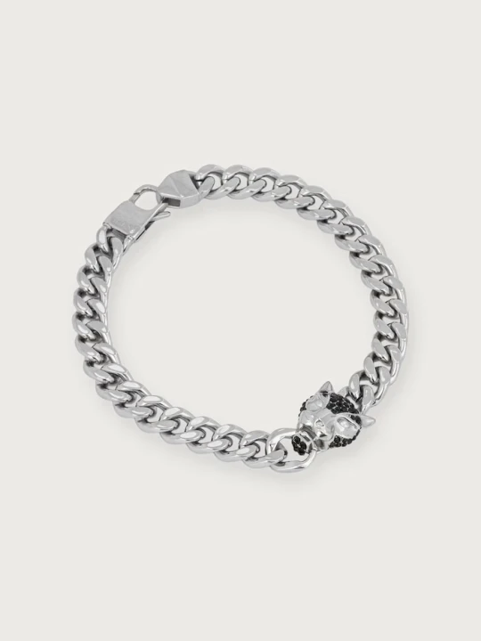 Zdjęcie produktu Guess bransoletka męska PANTHER srebrny