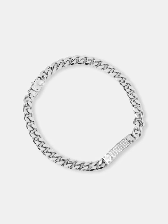 Zdjęcie produktu Guess bransoletka męska ze stali nierdzewnej 4G FRONTIERS srebrny
