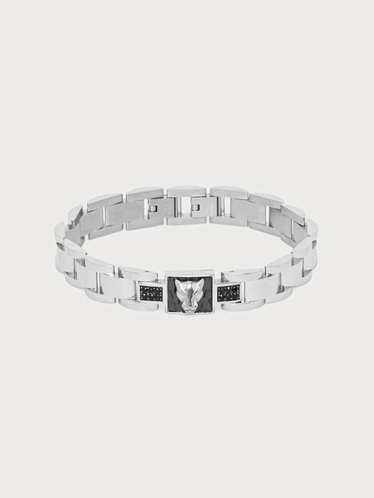 Zdjęcie produktu Guess bransoletka męska ze stali nierdzewnej PANTHER srebrny