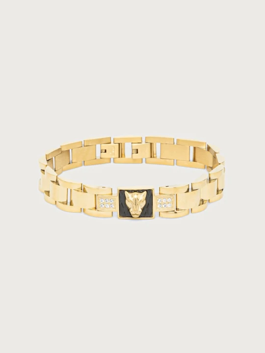 Zdjęcie produktu Guess bransoletka męska ze stali nierdzewnej PANTHER złoty