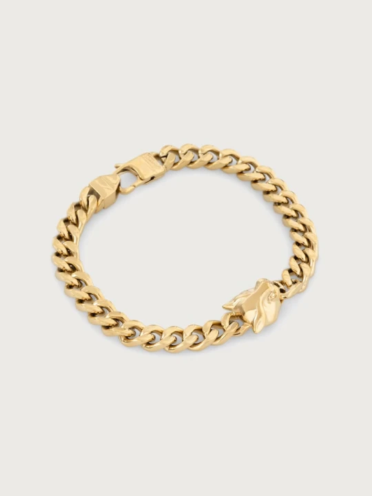 Zdjęcie produktu Guess bransoletka męska ze stali nierdzewnej PANTHER złoty