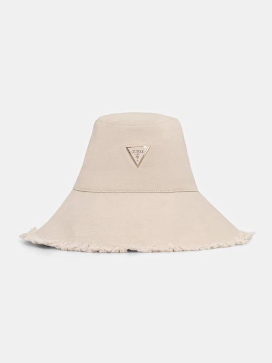 Zdjęcie produktu Guess Bucket hat damski bawełniany SALLY beżowy