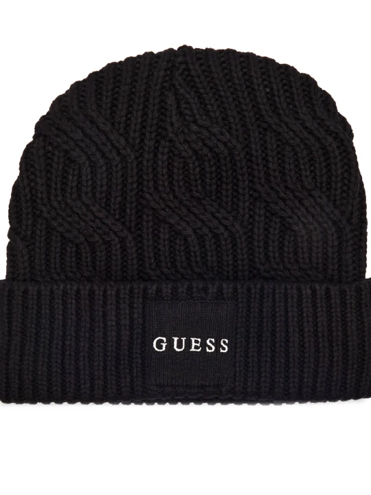 Zdjęcie produktu GUESS Czapka CABLE | z dodatkiem wełny czarny
