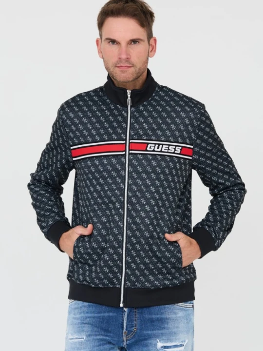 Zdjęcie produktu GUESS Czarna męska bluza logowana, Rozmiar M