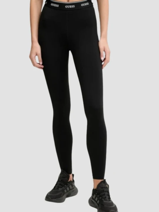 Zdjęcie produktu GUESS Czarne damskie legginsy Alba, Rozmiar S
