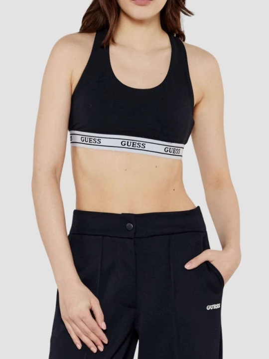 Zdjęcie produktu GUESS Czarny damski top sportowy Aline, Rozmiar L