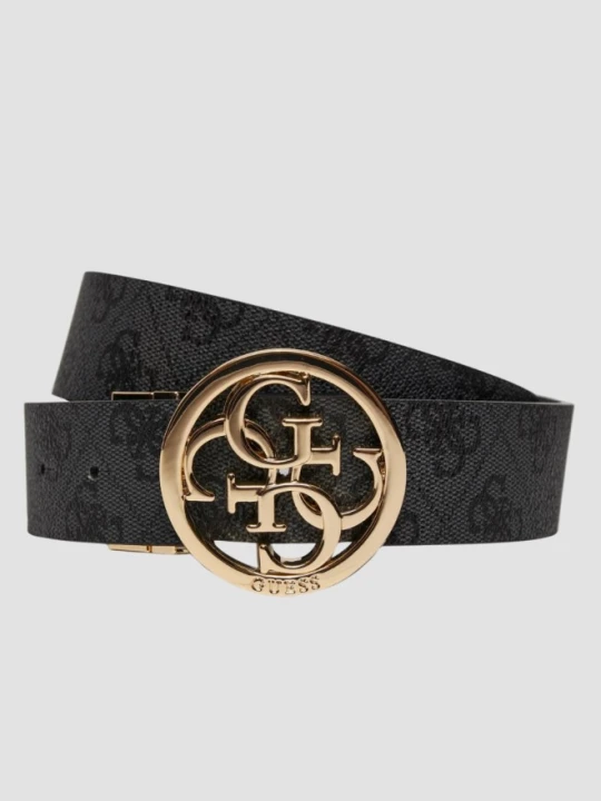 Zdjęcie produktu GUESS Czarny dwustronny damski pasek w monogram Noelle REV H35, Rozmiar S