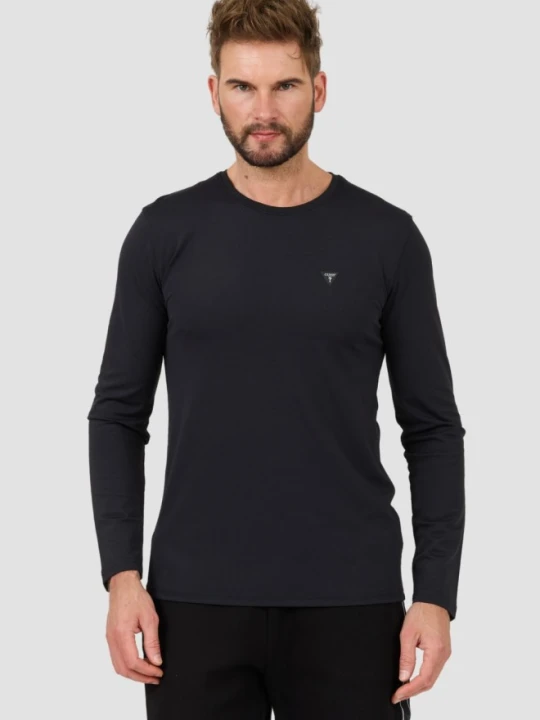 Zdjęcie produktu GUESS Czarny męski longsleeve New Tech Str T, Rozmiar XL
