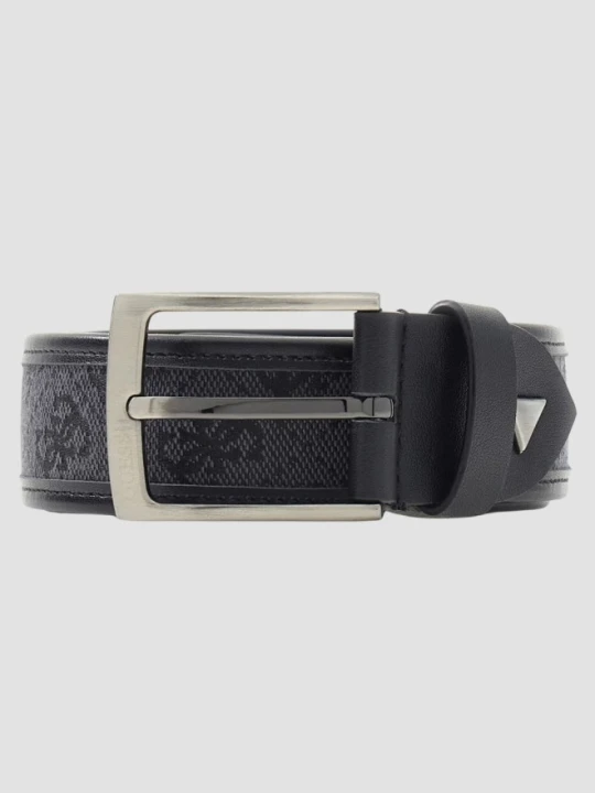 Zdjęcie produktu GUESS Czarny męski pasek w monogram Boston H35, Rozmiar L