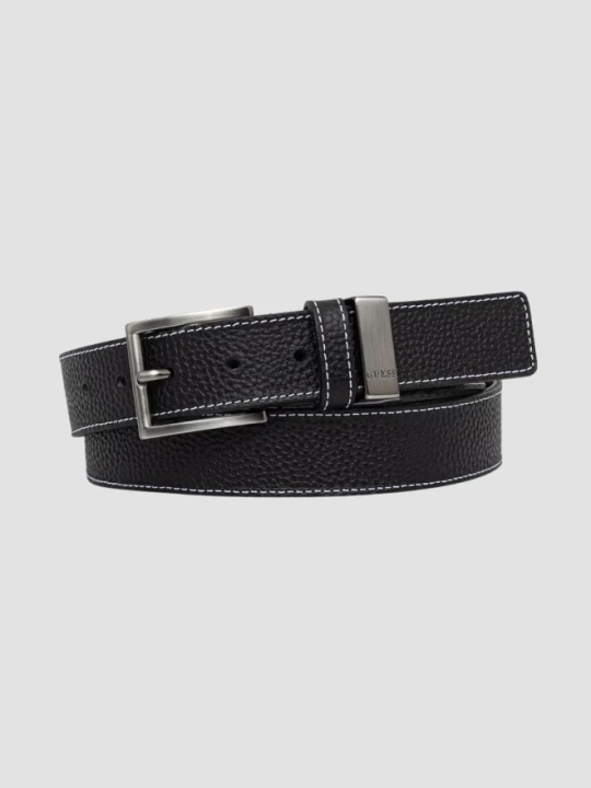 Zdjęcie produktu GUESS Czarny męski skórzany pasek, Rozmiar XL