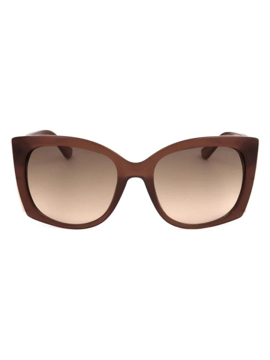 Zdjęcie produktu Guess Damskie okulary przeciwsłoneczne w kolorze jasnobrązowym rozmiar: 55