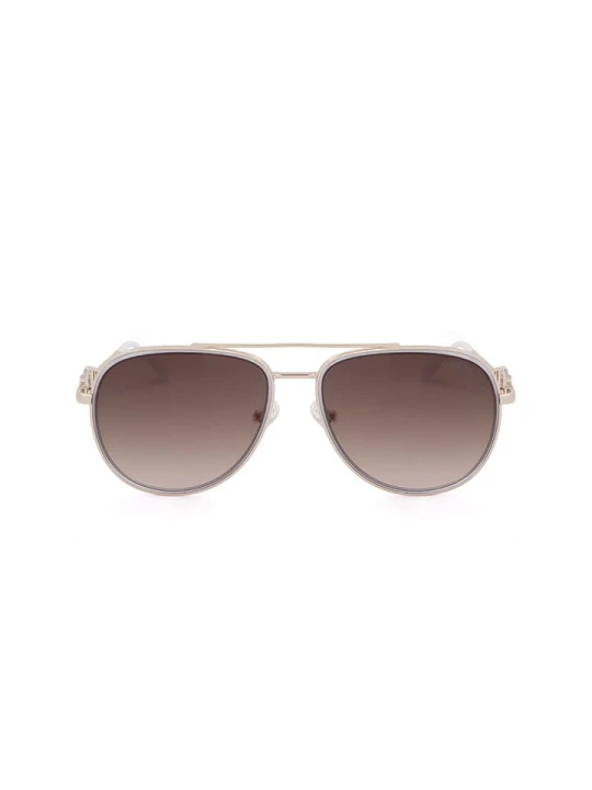 Zdjęcie produktu Guess Damskie okulary przeciwsłoneczne w kolorze złoto-jasnobrązowym rozmiar: 56