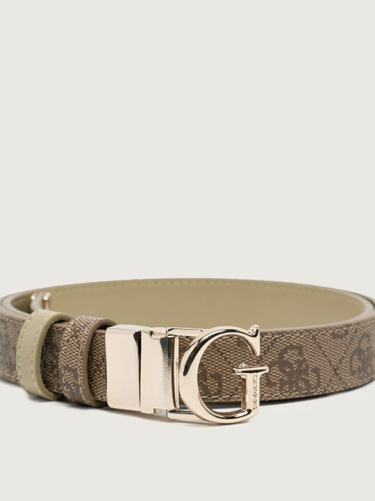 Zdjęcie produktu Guess Dwustronny pasek LEONA beżowy