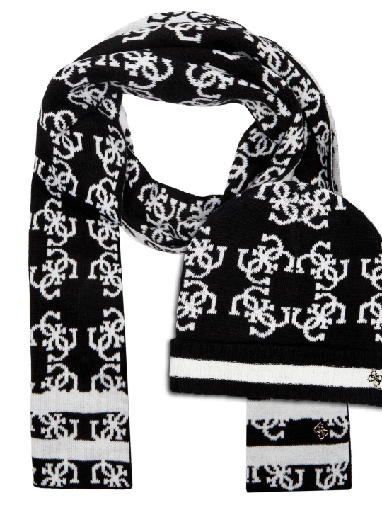 Zdjęcie produktu Guess Dwustronny szal + czapka