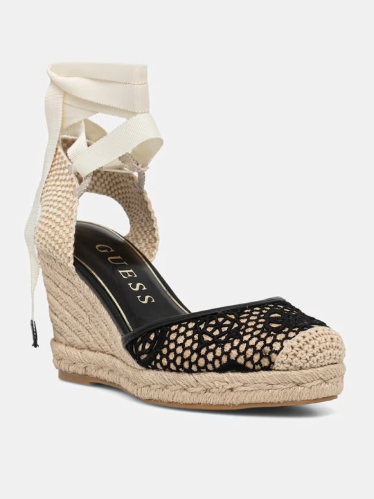 Zdjęcie produktu Guess espadryle na koturnie damskie CHEYIN czarny
