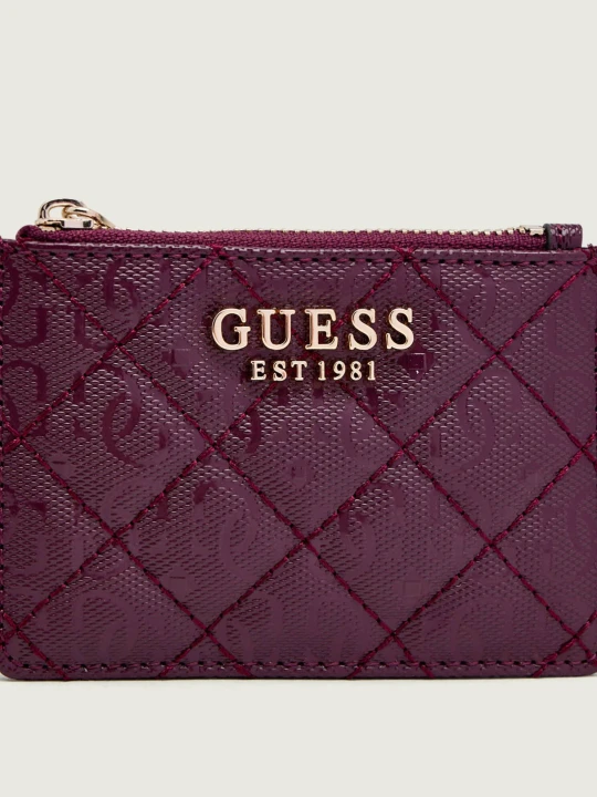 Zdjęcie produktu Guess Etui na karty IDRA bordowy