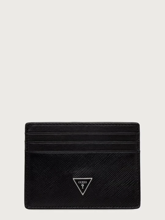 Zdjęcie produktu Guess etui na karty męskie skórzane MILANO czarny