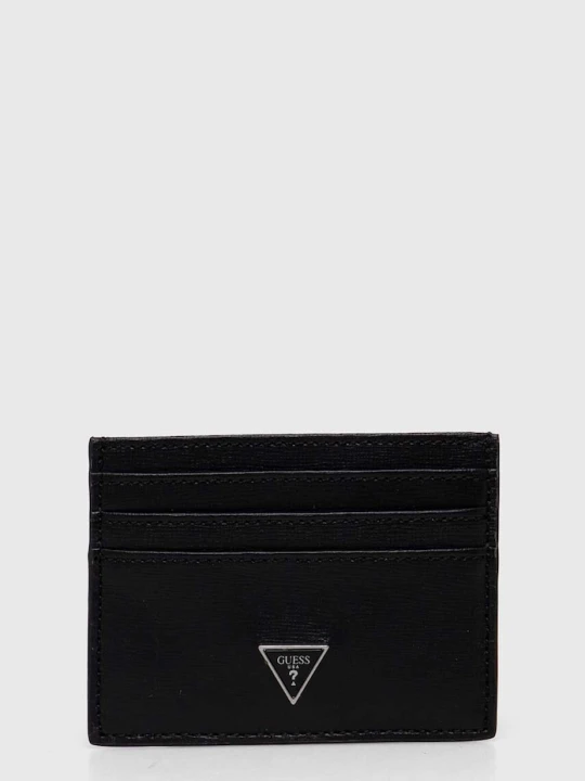 Zdjęcie produktu Guess etui na karty skórzane MITO czarny