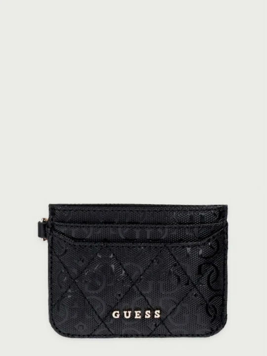 Zdjęcie produktu Guess etui na karty z imitacji skóry TAMARA czarny