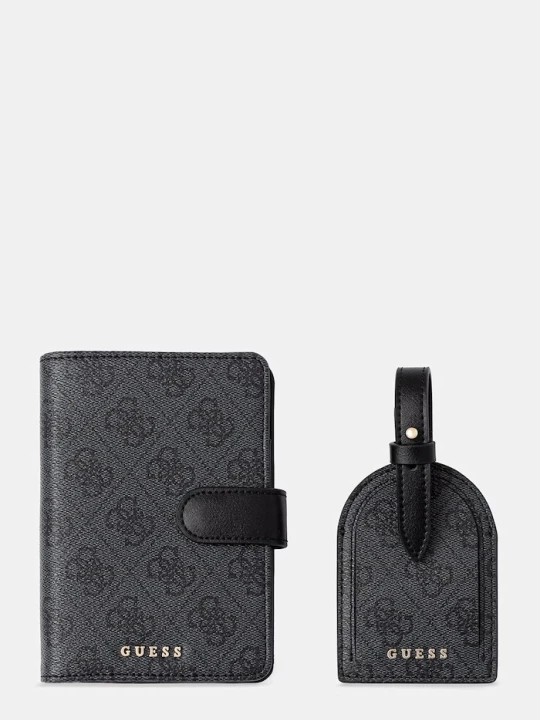 Zdjęcie produktu Guess etui na paszport i zawieszka do bagażu szary