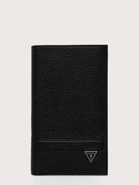 Zdjęcie produktu Guess etui na paszport męskie skórzane MONACO czarny