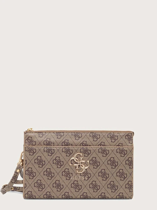 Zdjęcie produktu Guess etui na telefon z imitacji skóry brązowy
