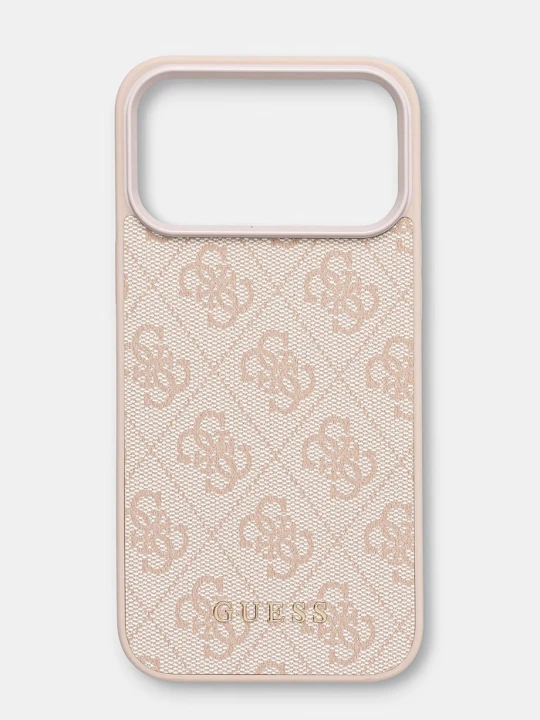 Zdjęcie produktu Guess etui na telefon z imitacji skóry iPhone 17 Pro Max różowy