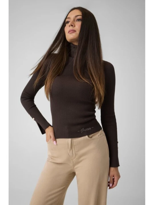 Zdjęcie produktu Guess Golf W6BR29 Z1417 Brązowy ciemny Slim Fit