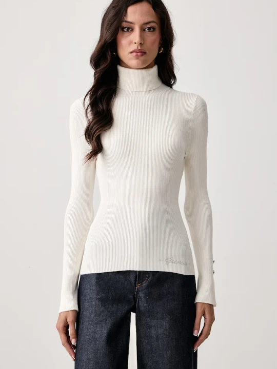 Zdjęcie produktu Guess golf damski z wiskozą ELLIE beżowy