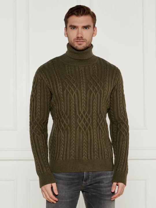 Zdjęcie produktu GUESS Golf EVANDER | Regular Fit | z dodatkiem wełny khaki