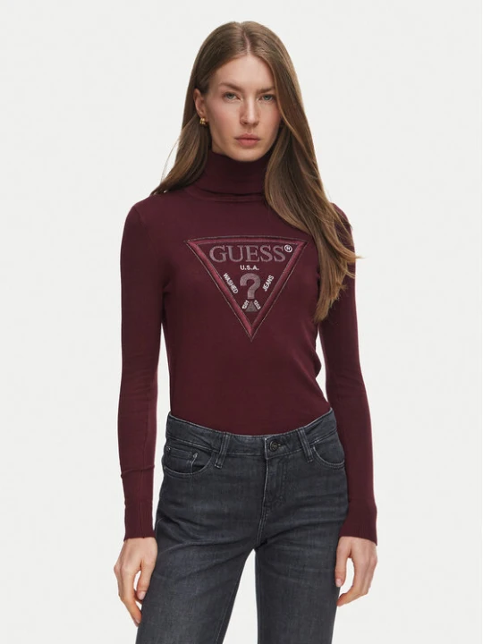 Zdjęcie produktu Guess Golf W6BR54 Z1455 Bordowy Regular Fit