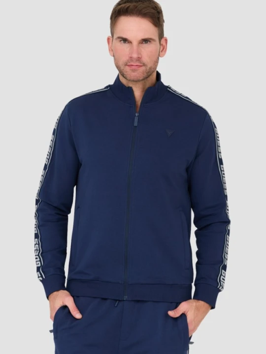 Zdjęcie produktu GUESS Granatowa męska bluza dresowa, Rozmiar L Niebieski