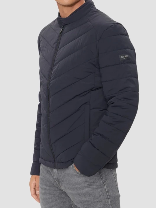 Zdjęcie produktu GUESS Granatowa męska kurtka Biker Jacket, Rozmiar XXL Niebieski