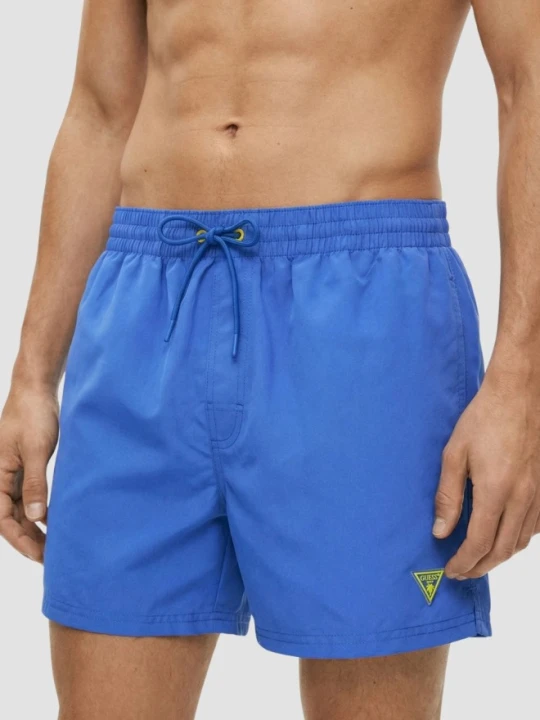 Zdjęcie produktu GUESS Granatowe którkie męskie kąpielówki New Basic, Rozmiar S Niebieski