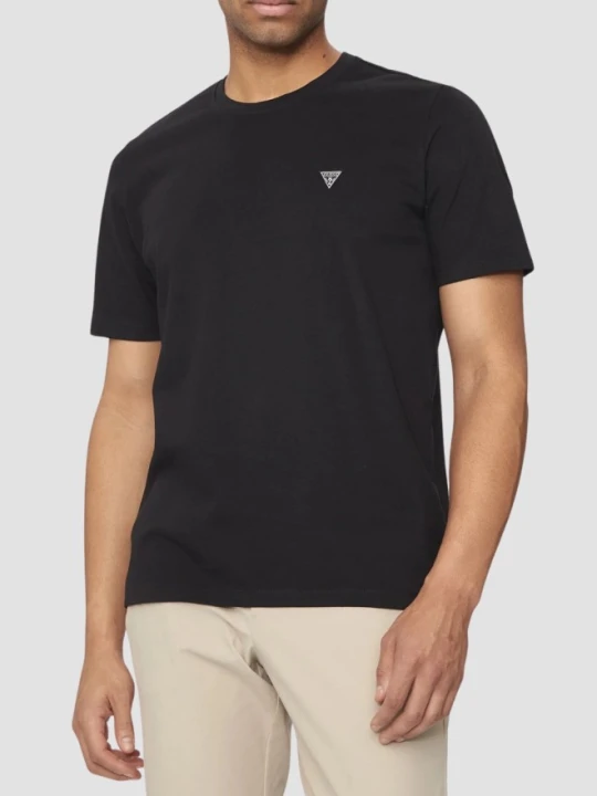 Zdjęcie produktu GUESS Granatowy bawełniany t-shirt męski Patch, Rozmiar XL Niebieski