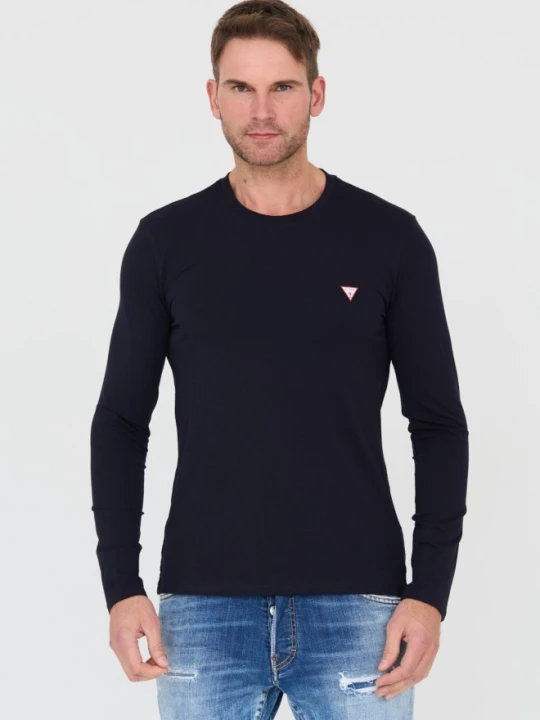Zdjęcie produktu GUESS Granatowy męski longsleeve, Rozmiar XXL Niebieski