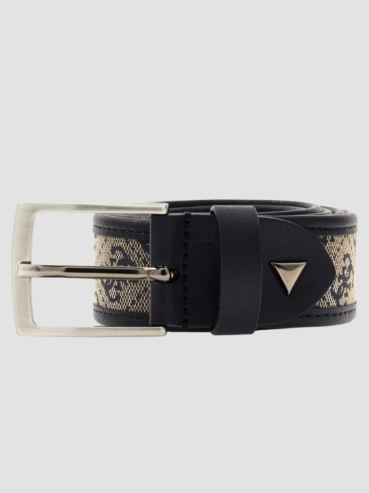 Zdjęcie produktu GUESS Granatowy męski pasek w monogram Boston H35, Rozmiar S Niebieski
