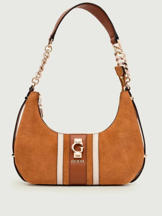 Zdjęcie produktu Guess Hobo ERENIA | zamsz brązowy
