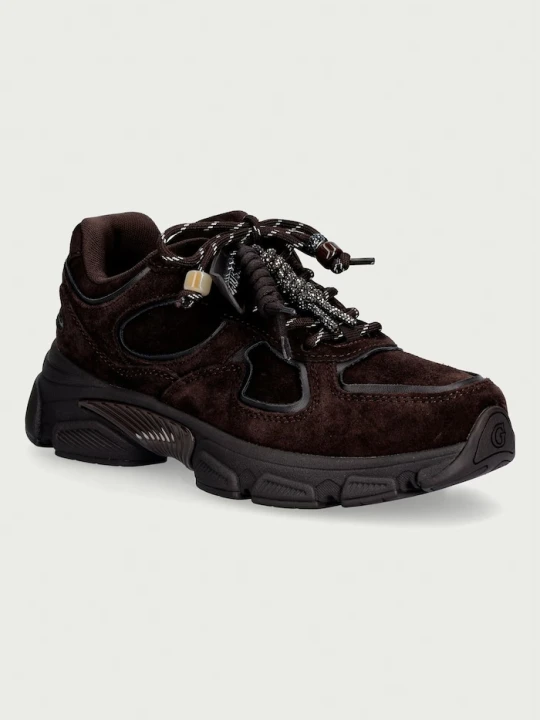 Zdjęcie produktu Guess IRRINA sneakersy damskie zamszowe brązowy